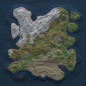 Thumbnail Rust Map: Procedural Map, Size: 3000, Seed: 1203104886, 11 Monuments