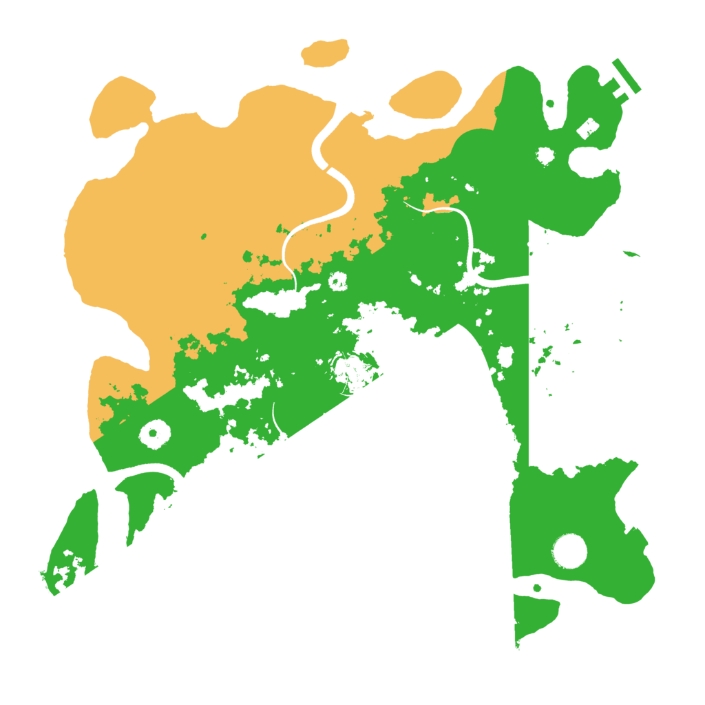 Biome Rust Map: Procedural Map, Size: 3600, Seed: 2738582