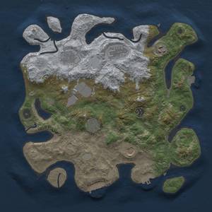 Thumbnail Rust Map: Procedural Map, Size: 3500, Seed: 1311737480, 15 Monuments