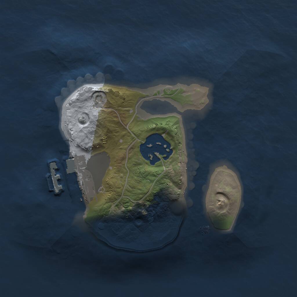 Rust Map: Procedural Map, Size: 1500, Seed: 556343, 3 Monuments