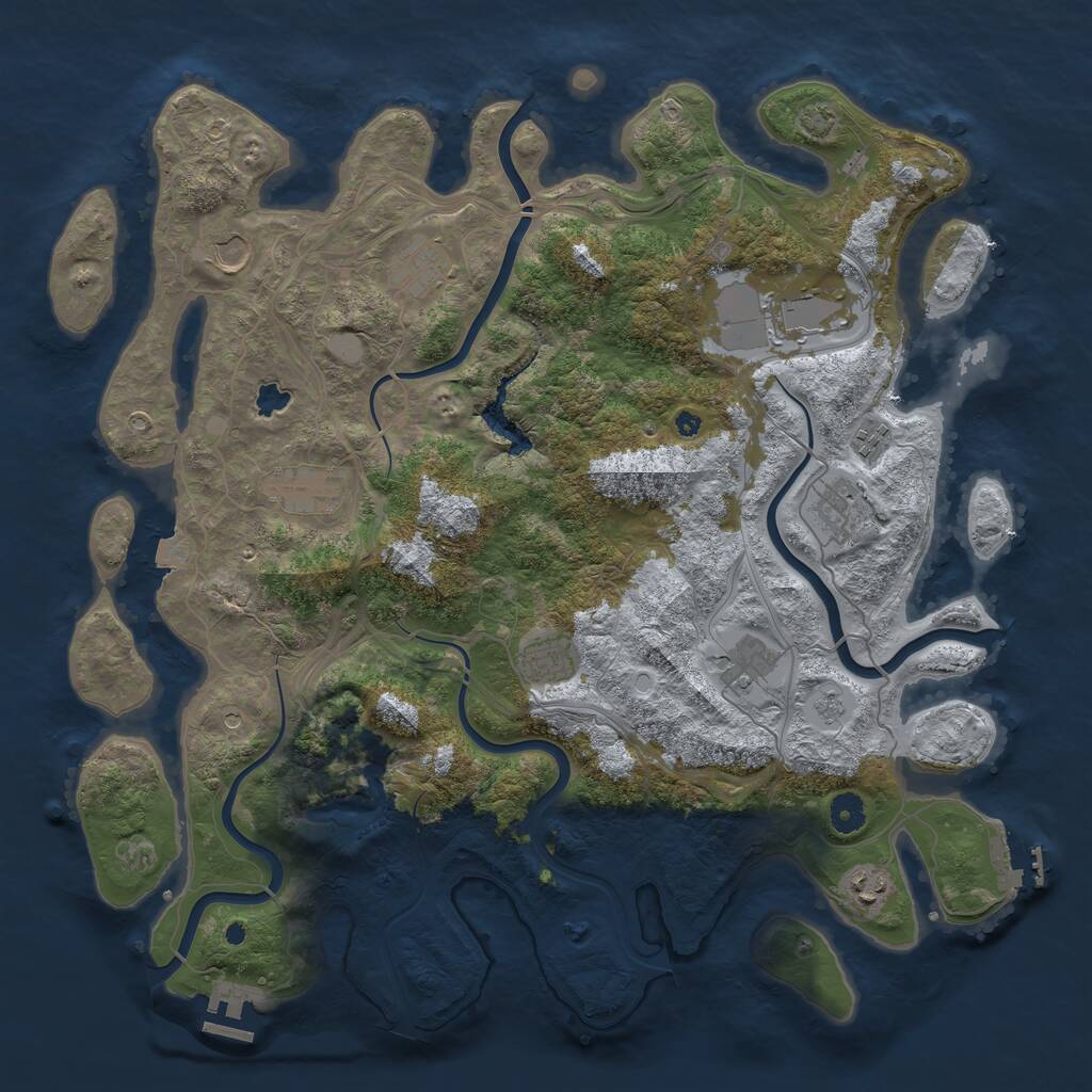 Rust Map: Procedural Map, Size: 4300, Seed: 15102023, 15 Monuments