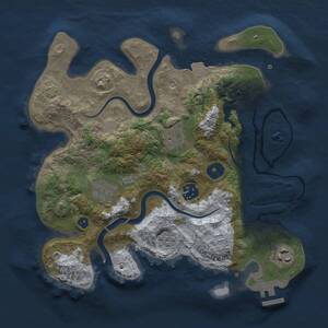 Thumbnail Rust Map: Procedural Map, Size: 3000, Seed: 420710, 9 Monuments
