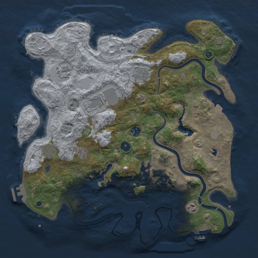 Rust Map: Procedural Map, Size: 4000, Seed: 78032312, 15 Monuments