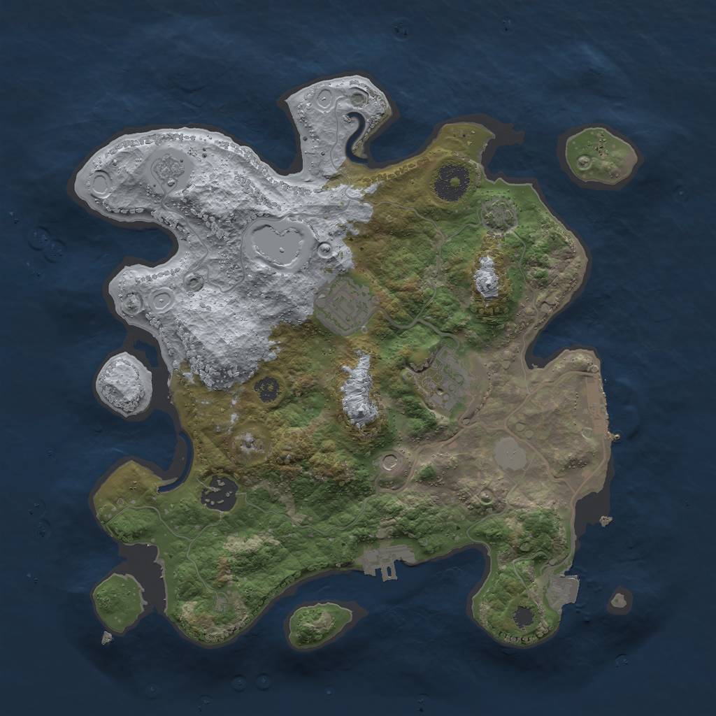 Rust Map: Procedural Map, Size: 3000, Seed: 8785, 11 Monuments