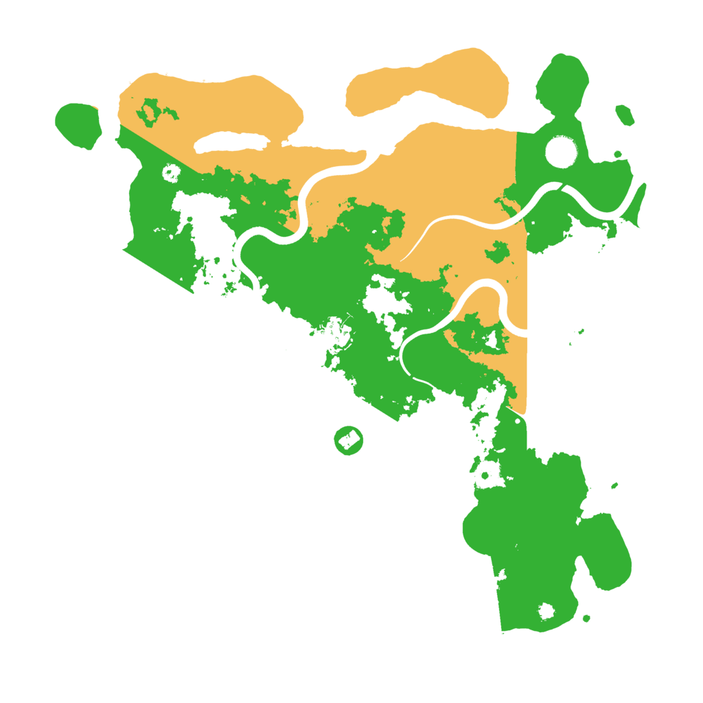 Biome Rust Map: Procedural Map, Size: 3900, Seed: 25587515