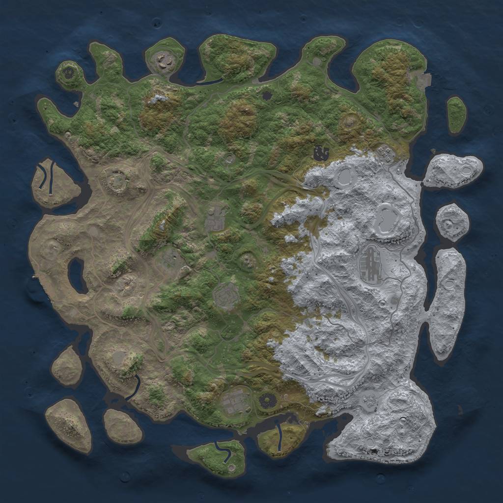Rust Map: Procedural Map, Size: 4500, Seed: 1902878362, 15 Monuments