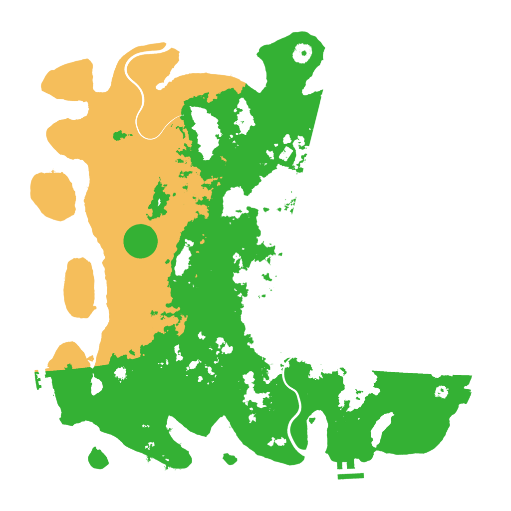 Biome Rust Map: Procedural Map, Size: 3950, Seed: 3076897