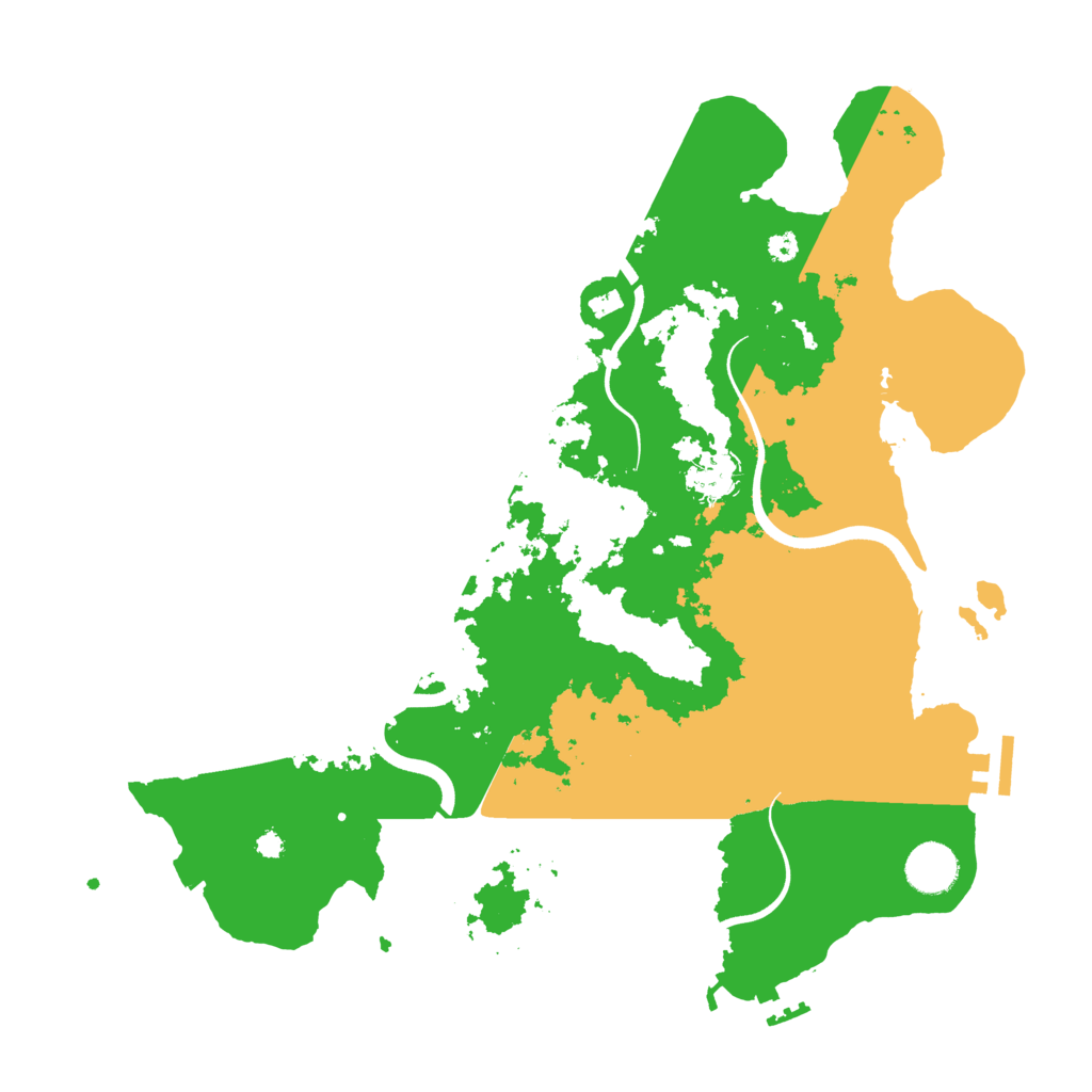 Biome Rust Map: Procedural Map, Size: 3700, Seed: 396378