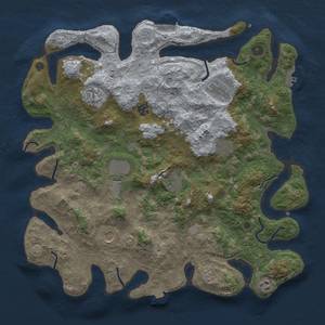 Thumbnail Rust Map: Procedural Map, Size: 4200, Seed: 258131931, 17 Monuments