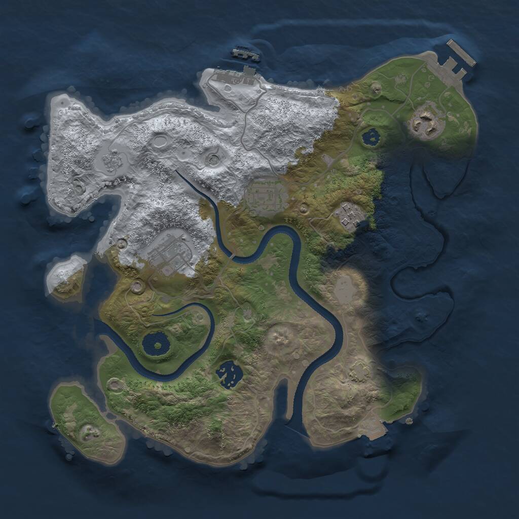 Rust Map: Procedural Map, Size: 3000, Seed: 226548574, 11 Monuments