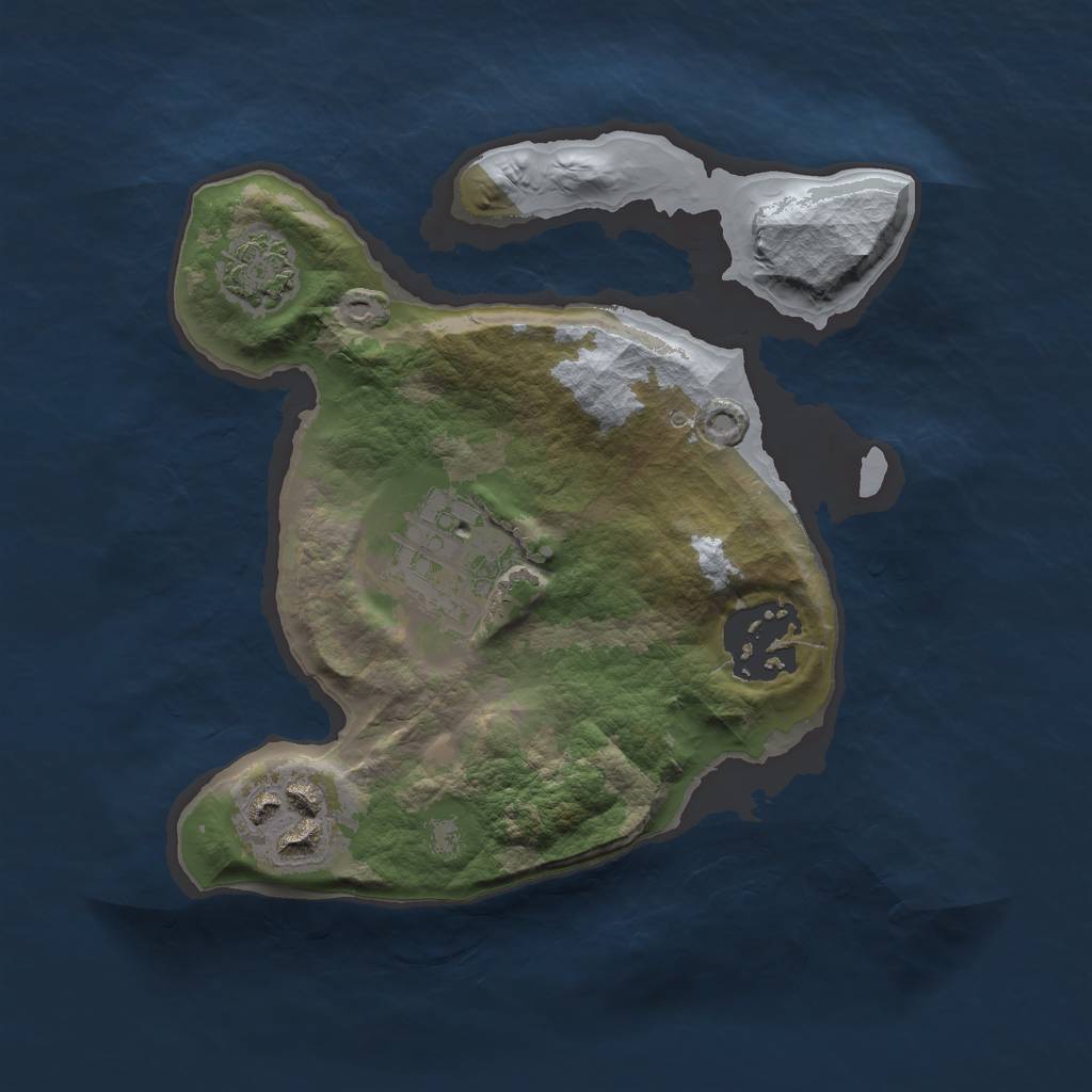 Rust Map: Barren, Size: 1999, Seed: 5000, 6 Monuments