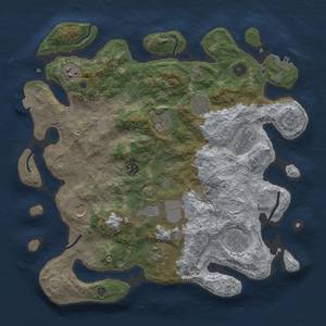 Thumbnail Rust Map: Procedural Map, Size: 3750, Seed: 3500, 17 Monuments