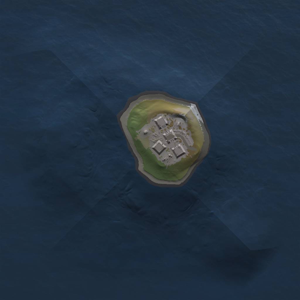 Rust Map: Barren, Size: 1000, Seed: 901442, 3 Monuments