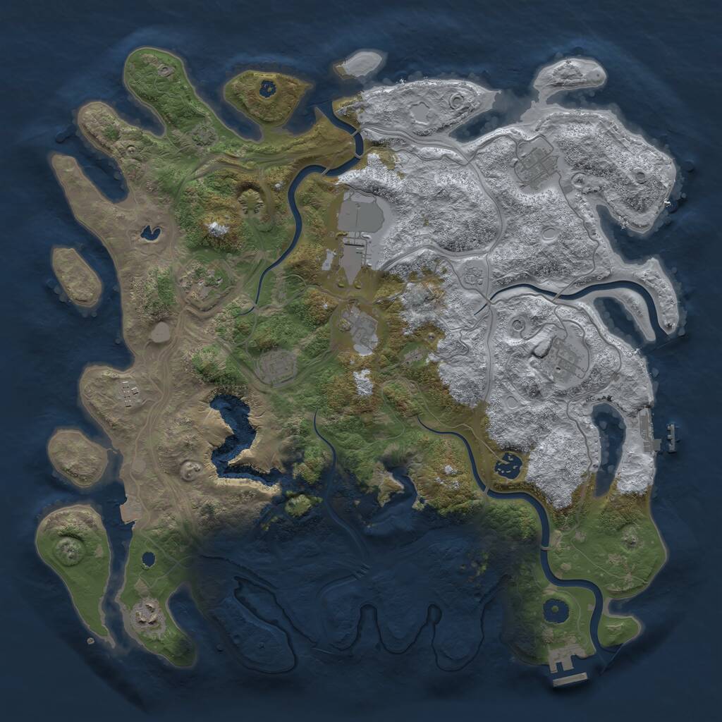Rust Map: Procedural Map, Size: 4250, Seed: 994529739, 15 Monuments