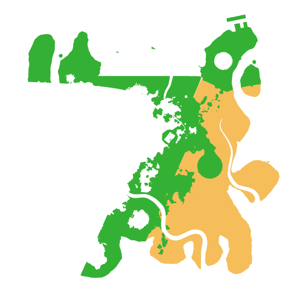 Biome Rust Map: Procedural Map, Size: 3200, Seed: 77179231