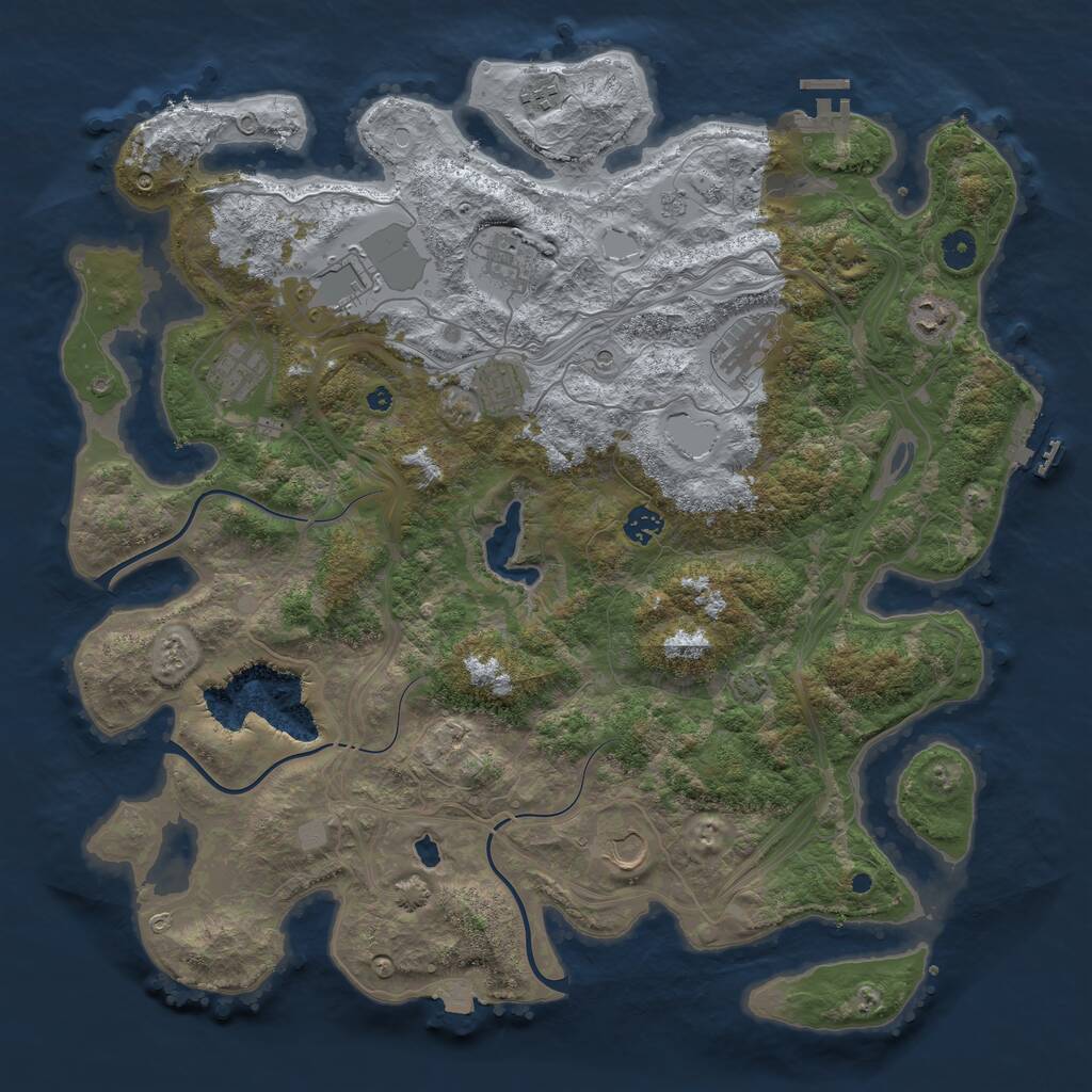Rust Map: Procedural Map, Size: 4400, Seed: 97656902, 15 Monuments