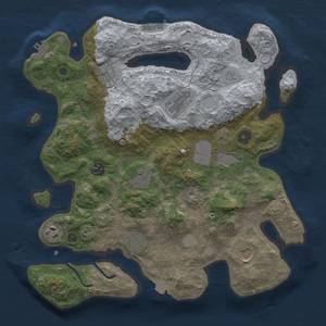 Thumbnail Rust Map: Procedural Map, Size: 3500, Seed: 114314200, 16 Monuments