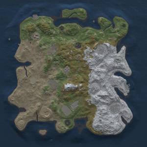 Thumbnail Rust Map: Procedural Map, Size: 3700, Seed: 24150730, 18 Monuments