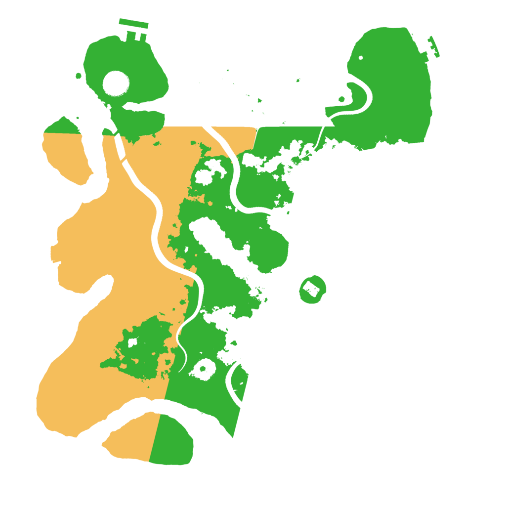 Biome Rust Map: Procedural Map, Size: 3500, Seed: 6521641