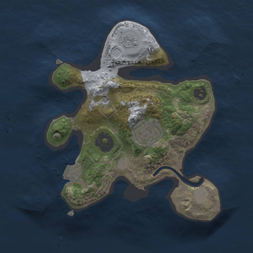 Rust Map: Procedural Map, Size: 2000, Seed: 23452, 6 Monuments