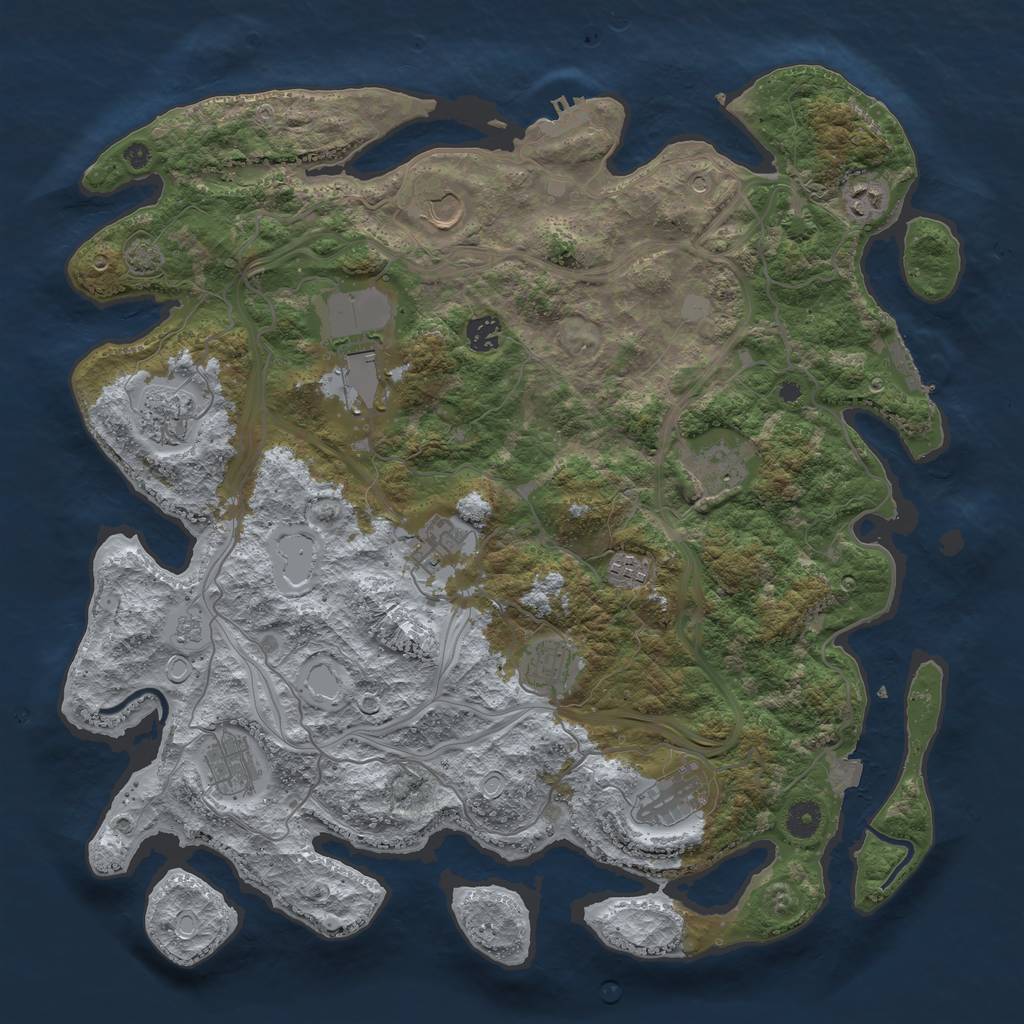 Rust Map: Procedural Map, Size: 4250, Seed: 1765, 19 Monuments