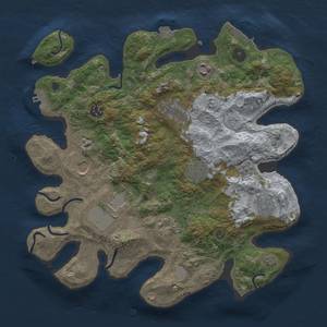 Thumbnail Rust Map: Procedural Map, Size: 3500, Seed: 923492589, 17 Monuments