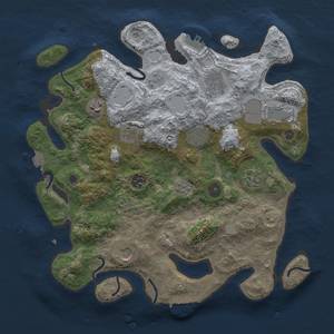 Thumbnail Rust Map: Procedural Map, Size: 3600, Seed: 11710, 17 Monuments