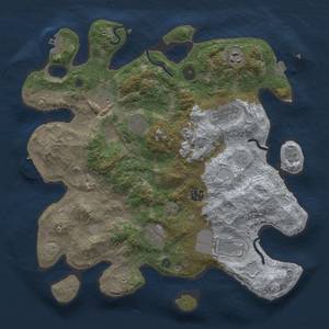 Thumbnail Rust Map: Procedural Map, Size: 3600, Seed: 21710, 16 Monuments