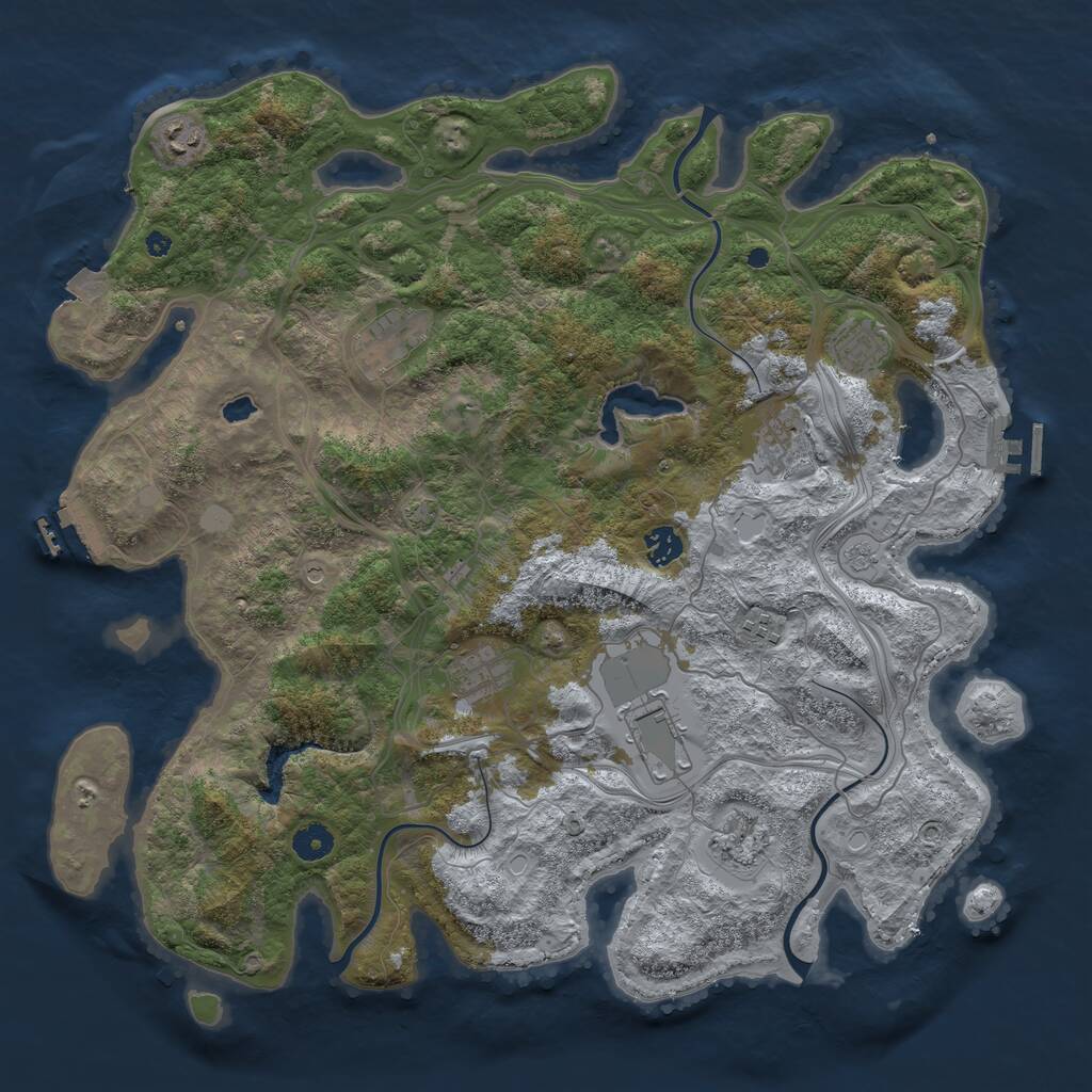 Rust Map: Procedural Map, Size: 4250, Seed: 1997946712, 15 Monuments