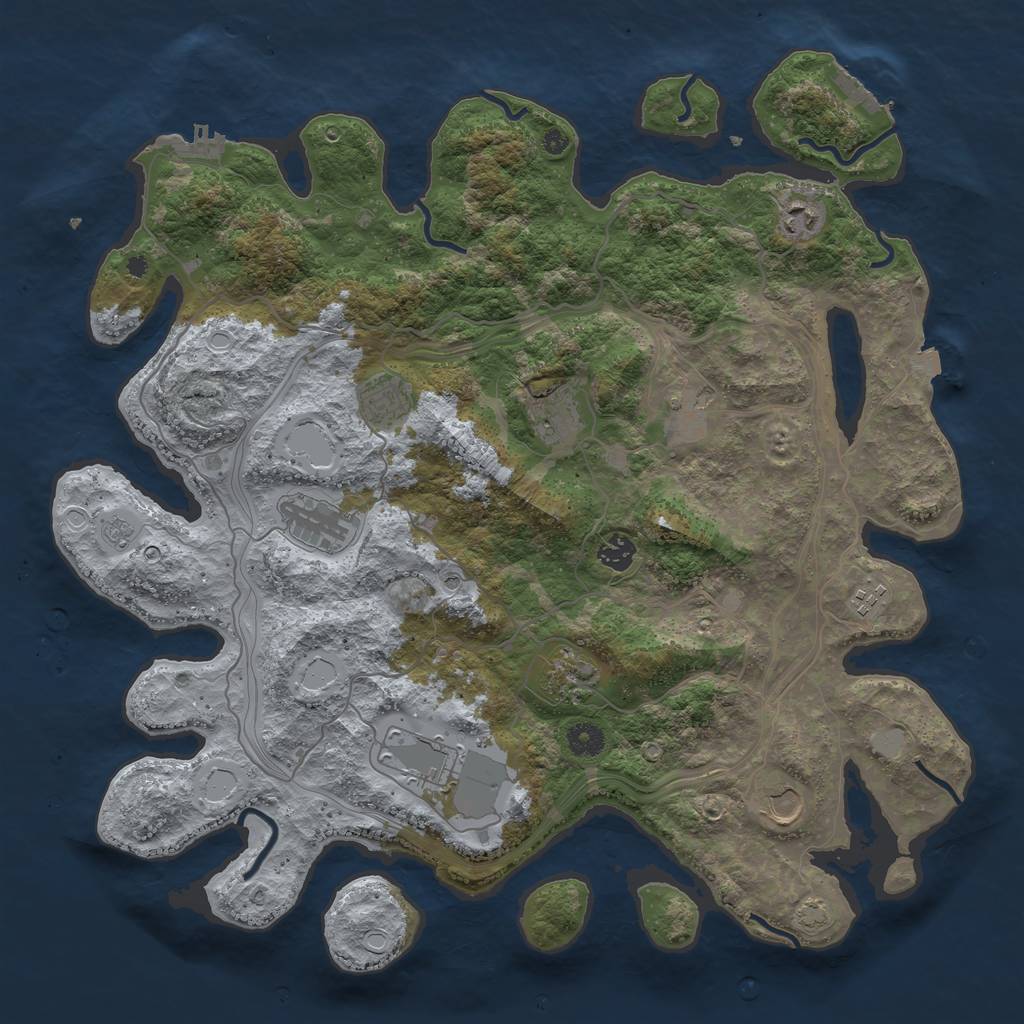 Rust Map: Procedural Map, Size: 4250, Seed: 66706903, 18 Monuments