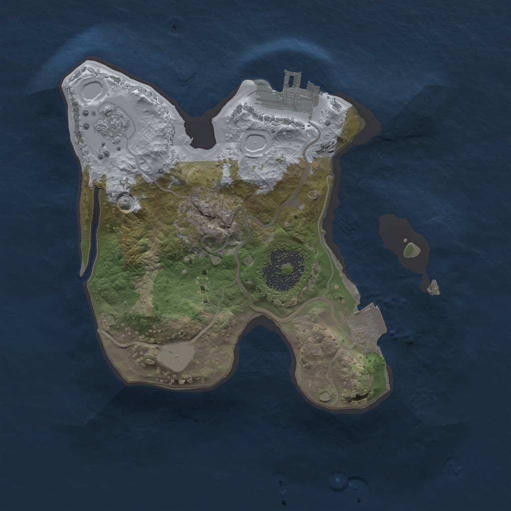 Rust Map: Procedural Map, Size: 1800, Seed: 365367799, 5 Monuments