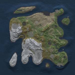 Thumbnail Rust Map: Procedural Map, Size: 3000, Seed: 1623405, 12 Monuments