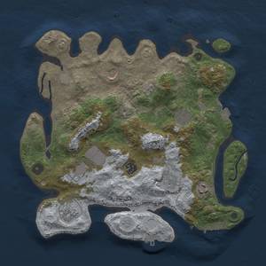 Thumbnail Rust Map: Procedural Map, Size: 3500, Seed: 1177923932, 15 Monuments