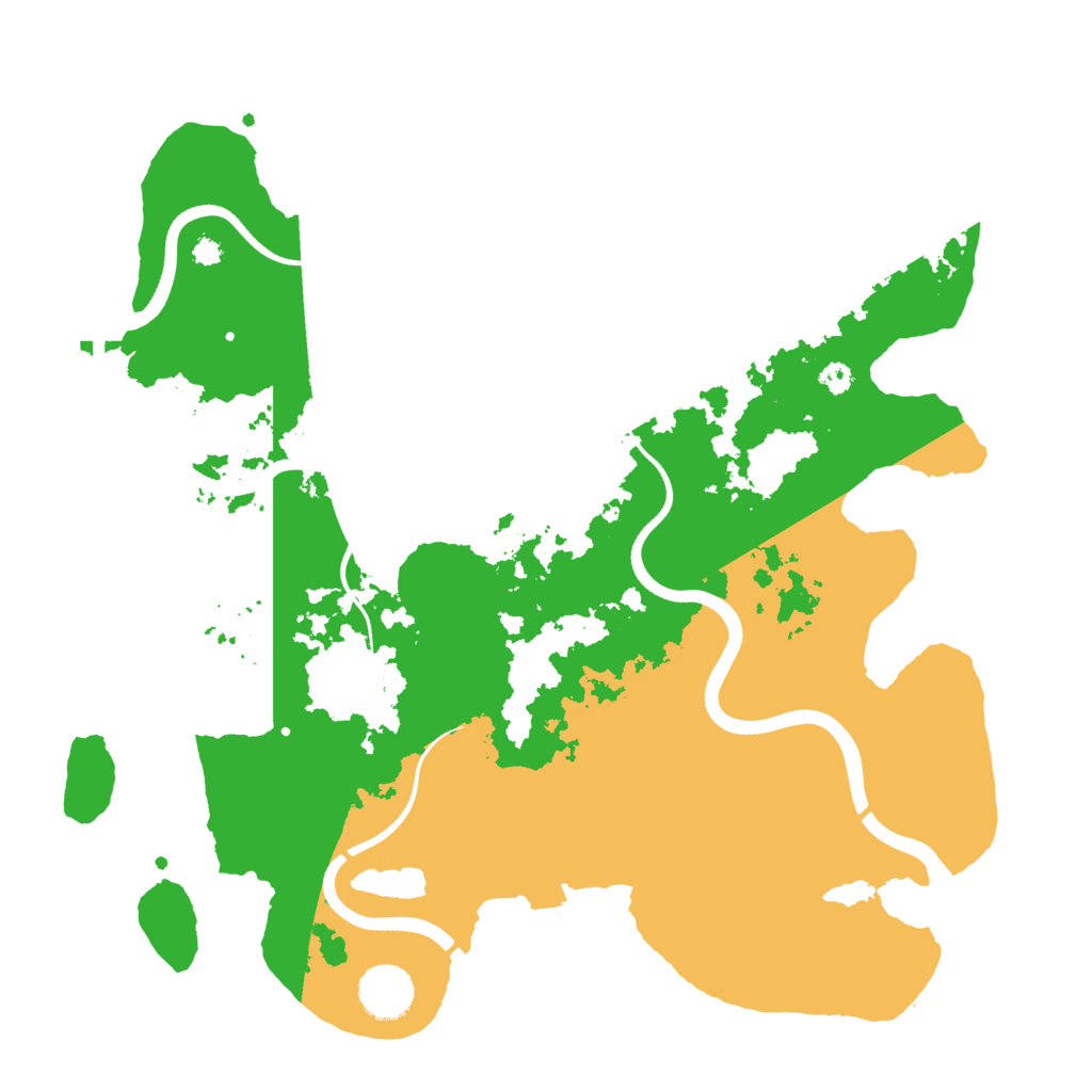 Biome Rust Map: Procedural Map, Size: 3500, Seed: 17293