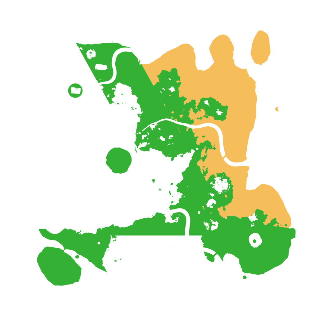 Biome Rust Map: Procedural Map, Size: 3500, Seed: 50001