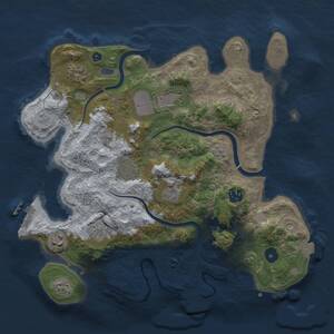 Thumbnail Rust Map: Procedural Map, Size: 3500, Seed: 50001, 14 Monuments