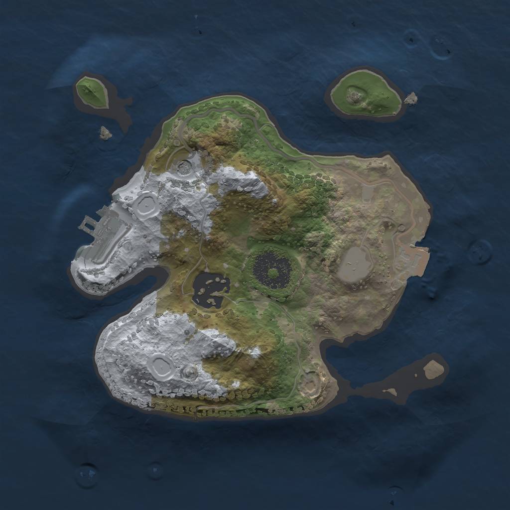Rust Map: Procedural Map, Size: 2000, Seed: 666666666, 6 Monuments