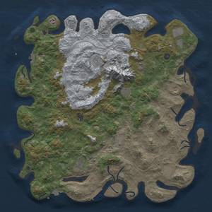 Thumbnail Rust Map: Procedural Map, Size: 5000, Seed: 1834010509, 19 Monuments