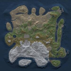 Thumbnail Rust Map: Procedural Map, Size: 3500, Seed: 482737711, 13 Monuments