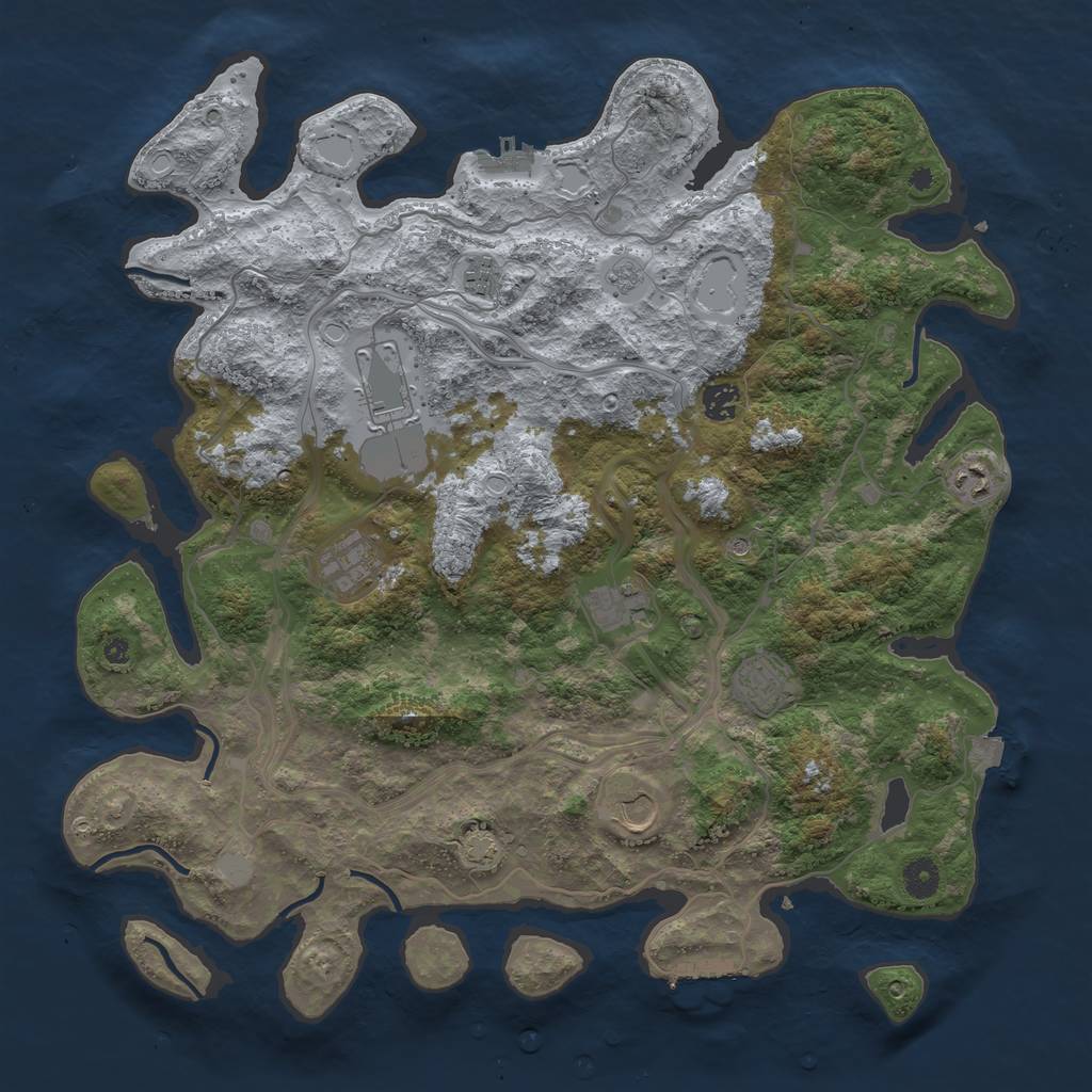 Rust Map: Procedural Map, Size: 4250, Seed: 98065645, 16 Monuments