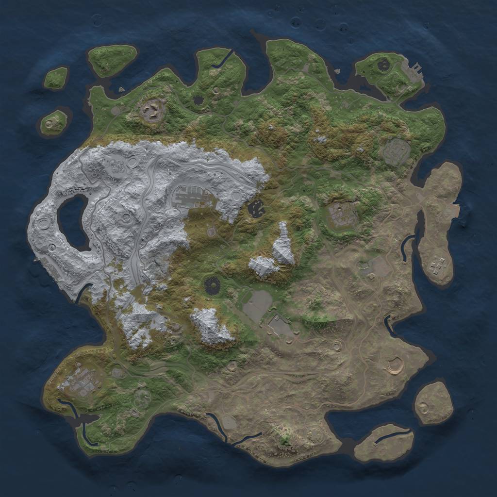 Rust Map: Procedural Map, Size: 4250, Seed: 978181431, 19 Monuments