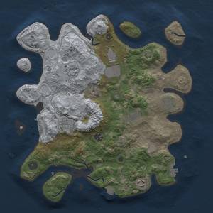 Thumbnail Rust Map: Procedural Map, Size: 3500, Seed: 34534, 15 Monuments