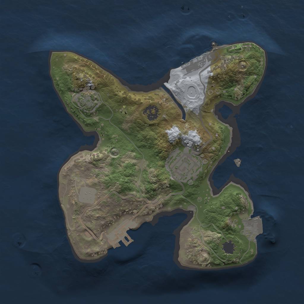 Rust Map: Procedural Map, Size: 2000, Seed: 1672667944, 7 Monuments