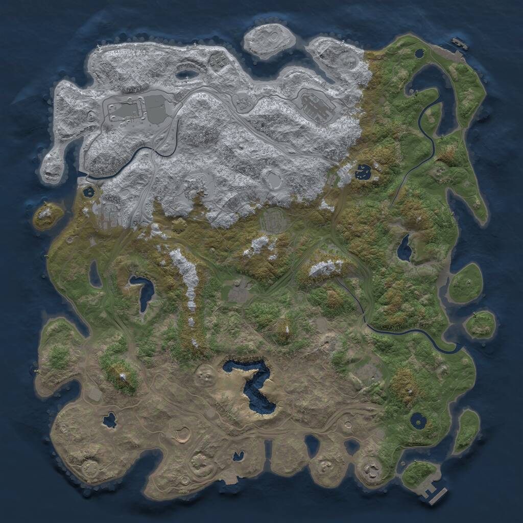 Rust Map: Procedural Map, Size: 4800, Seed: 1698272120, 17 Monuments