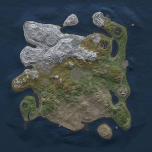 Thumbnail Rust Map: Procedural Map, Size: 3000, Seed: 2104727660, 13 Monuments