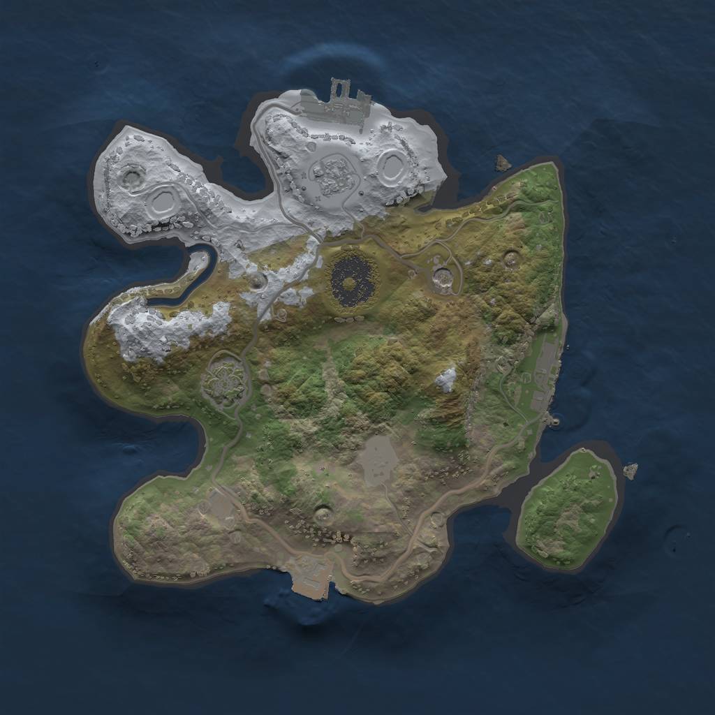 Rust Map: Procedural Map, Size: 2255, Seed: 648252, 8 Monuments