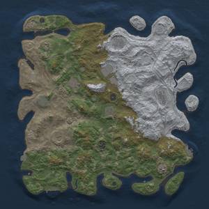 Thumbnail Rust Map: Procedural Map, Size: 4500, Seed: 121315450, 19 Monuments