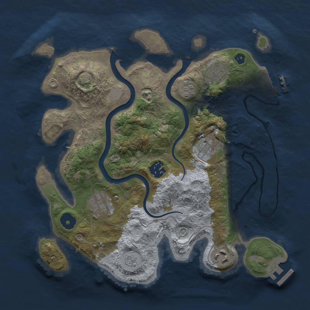 Rust Map: Procedural Map, Size: 3000, Seed: 1964475362, 12 Monuments