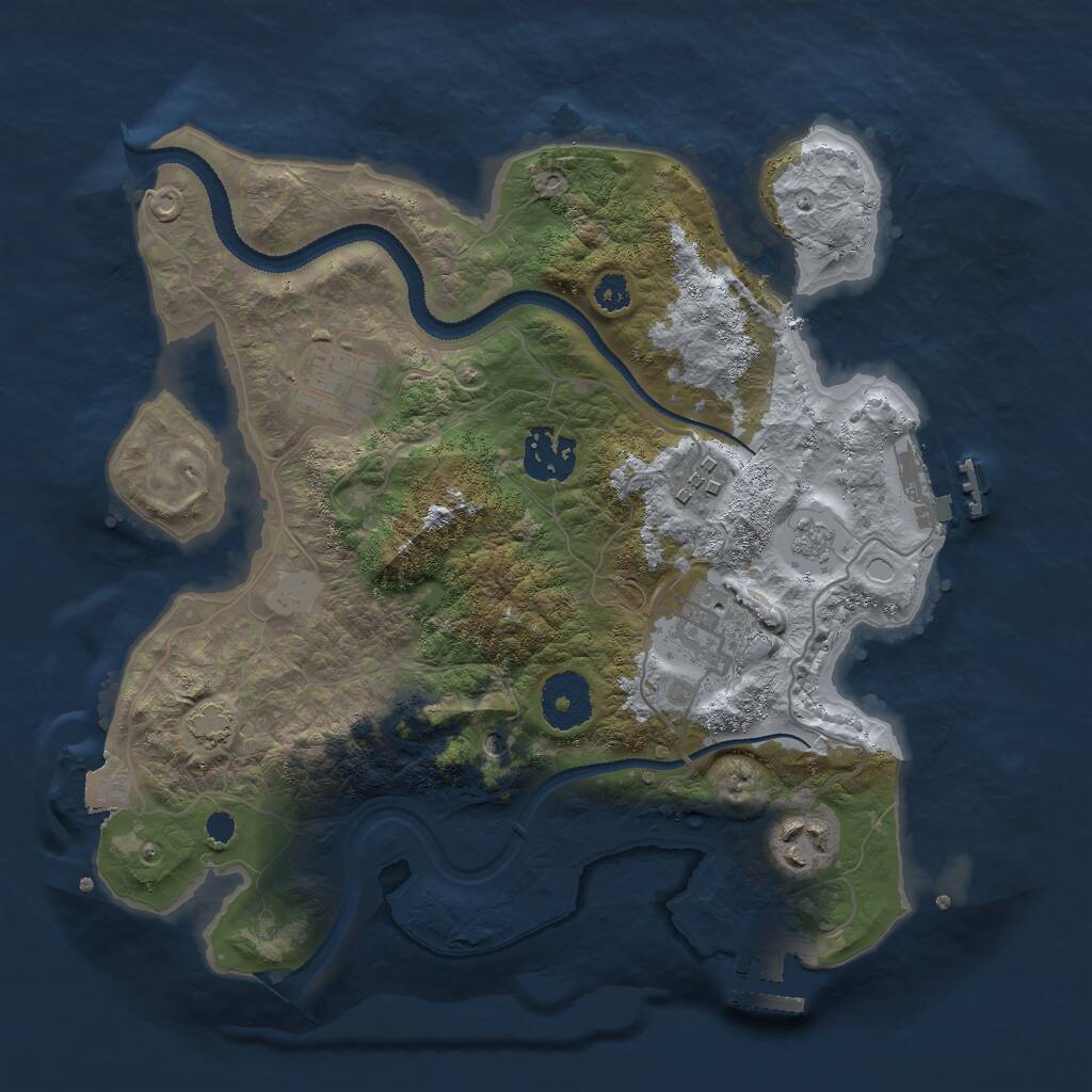 Rust Map: Procedural Map, Size: 3000, Seed: 31799, 11 Monuments