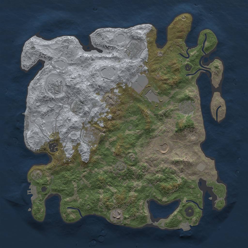 Rust Map: Procedural Map, Size: 3750, Seed: 1506, 17 Monuments